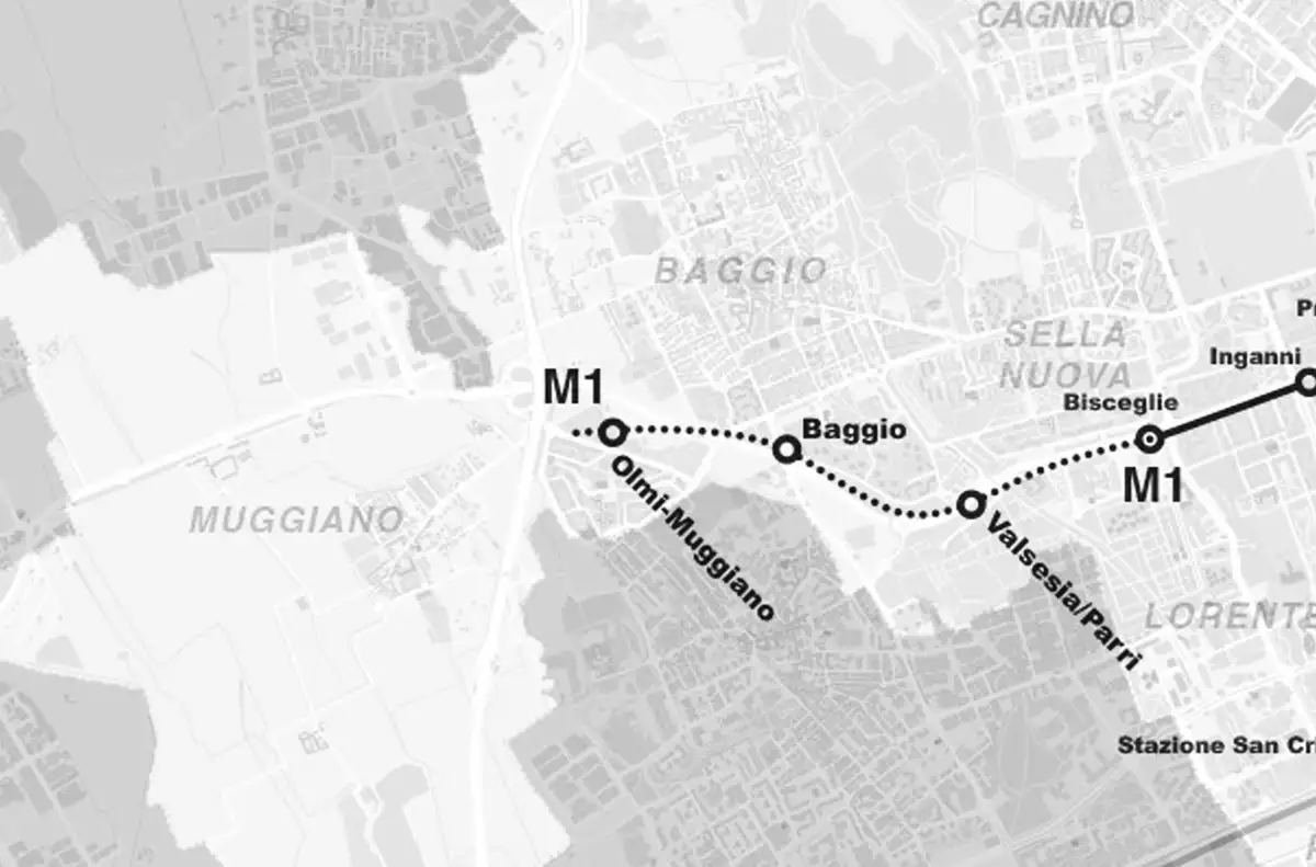 Posizione sulla metropolitana e ipotesi di estensione a Muggiano